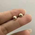 گوشواره میخی نیم گوی تراشدار