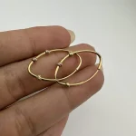 گوشواره بیضی سه گوی دو رنگ