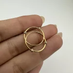 گوشواره حلقه ای دو گوی دو رنگ