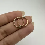 گوشواره حلقه ای دو گوی دو رنگ