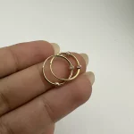 گوشواره حلقه ای دو گوی تک رنگ