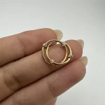 گوشواره حلقه ای دو گوی تک رنگ