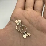 گوشواره حلقه ای آویز پولکی