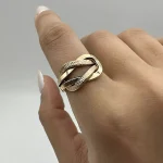 انگشتر گره تخت تراش دار