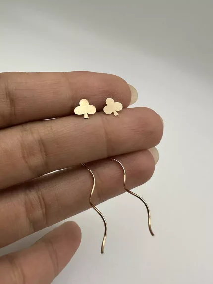 گوشواره کرلی طرح گل