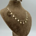 گردنبند آویز ستاره سه رنگ
