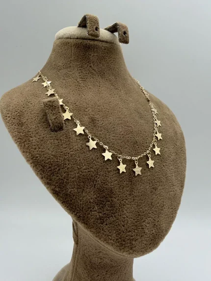 گردنبند آویز ستاره سه رنگ