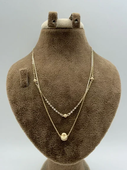 گردنبند دو رج گوی