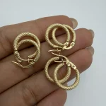 گوشواره حلقه ای کلاسیک نقطه ای