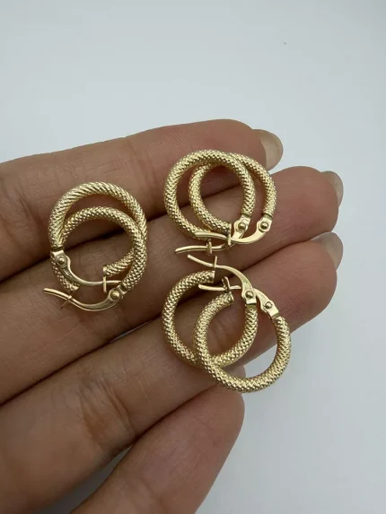 گوشواره حلقه ای کلاسیک نقطه ای