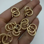 گوشواره حلقه ای کلاسیک نقطه ای