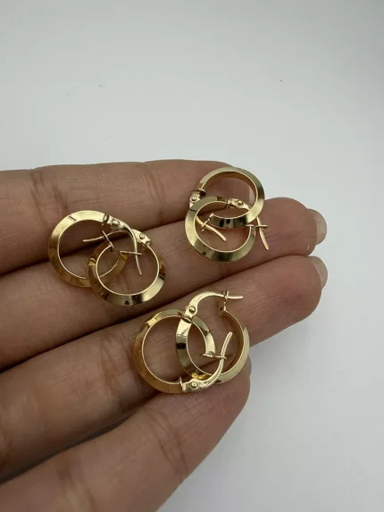 گوشواره حلقه ای آینه ای