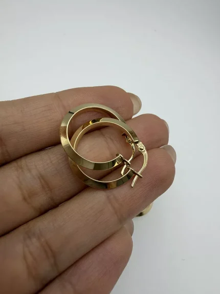 گوشواره حلقه ای آینه ای