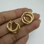 گوشواره حلقه ای مات و براق