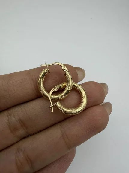 گوشواره حلقه ای مات و براق