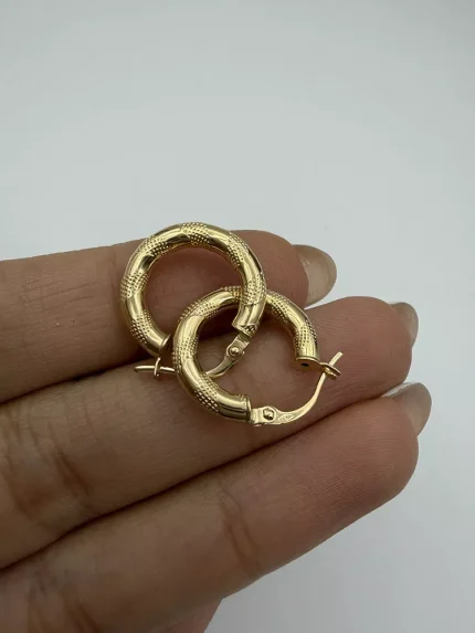 گوشواره حلقه ای مات و براق