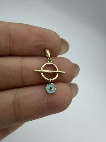 پلاک تیفانی آویز شش ضلعی