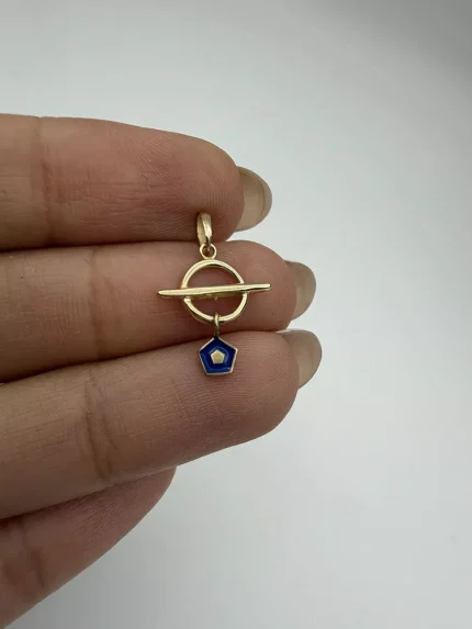 پلاک تیفانی آویز پنج ضلعی