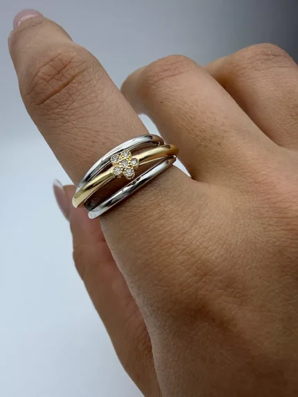 انگشتر نشان طرح گل