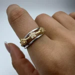 انگشتر نشان طرح سه گل