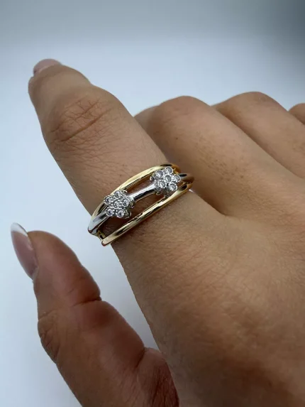 انگشتر نشان طرح گل