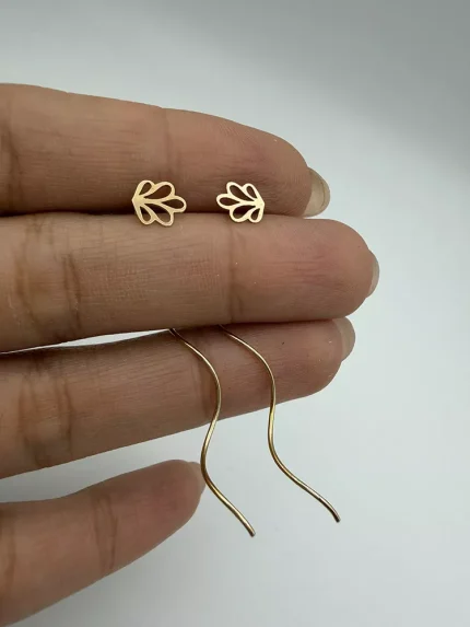 گوشواره کرلی طرح گل