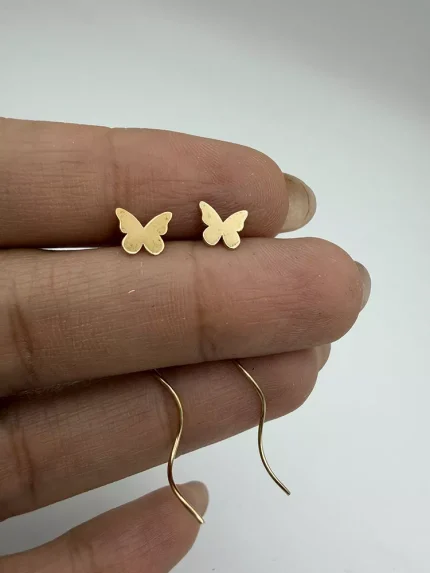 گوشواره کرلی طرح پروانه