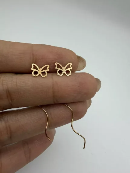 گوشواره کرلی طرح پروانه