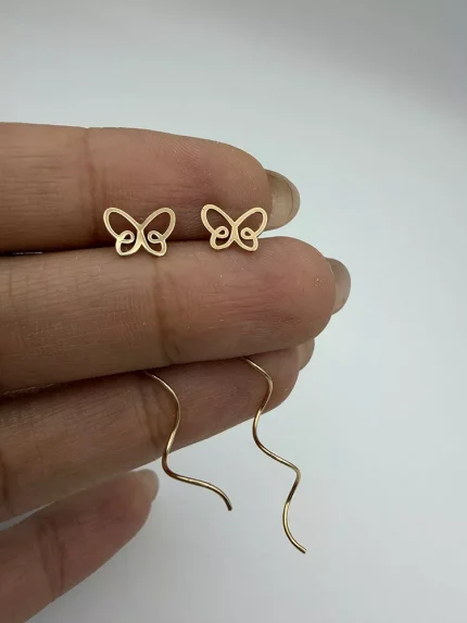 گوشواره کرلی طرح پروانه