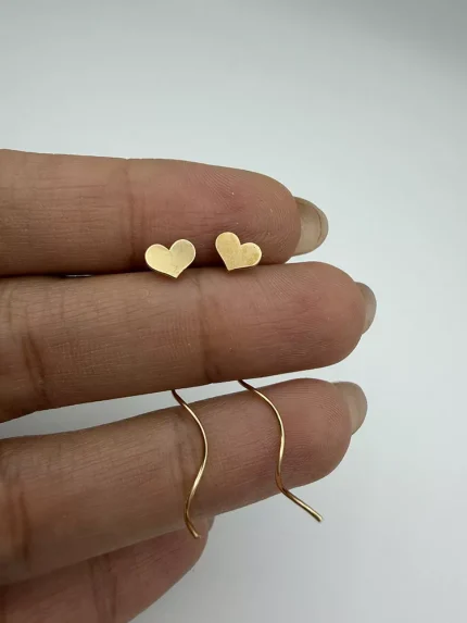 گوشواره کرلی طرح قلب