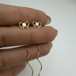 گوشواره کرلی طرح پاپیون