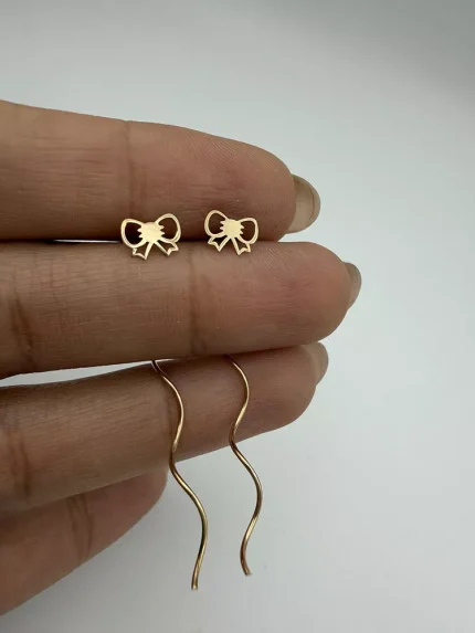 گوشواره کرلی طرح پاپیون