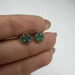 گوشواره میخی ونکلیف سبز