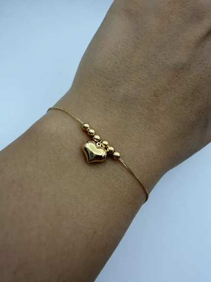 دستبند گوی و قلب دامله