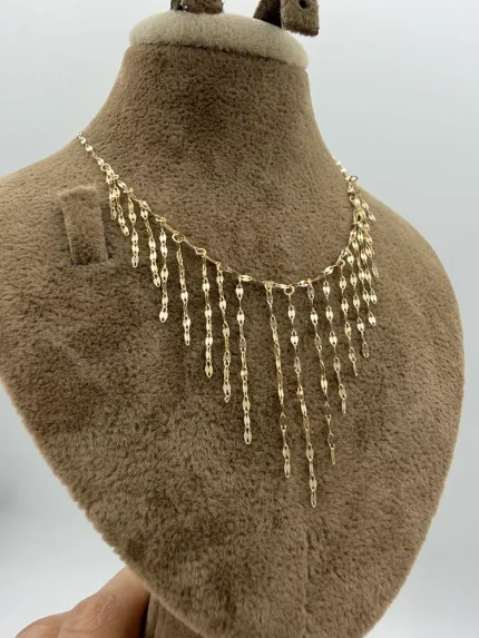 گردنبند شرابه ای پولکی