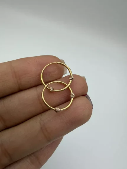 گوشواره حلقه ای دو گوی