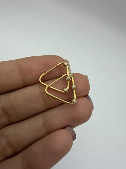 گوشواره مثلث پروفیلی و گوی