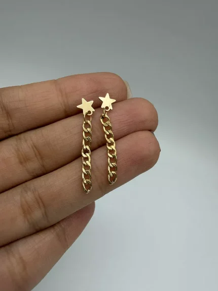 گوشواره میخی ستاره آویز کارتیه