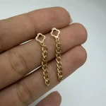 گوشواره میخی ونکلیف آویز کارتیه