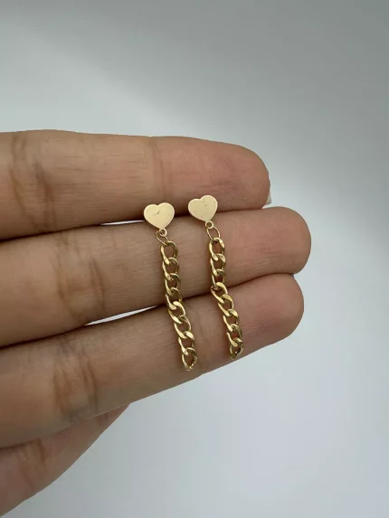 گوشواره میخی قلب آویز کارتیه