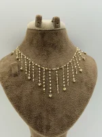 گردنبند شرابه ای پولکی و گوی