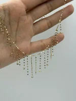 گردنبند شرابه ای پولکی و گوی - Image 3