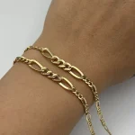 دستبند فیگارو کنیک دو حلقه درشت