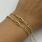 دستبند فیگارو کنیک تک حلقه درشت