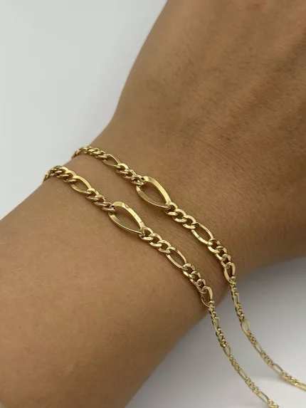 دستبند فیگارو کنیک تک حلقه درشت