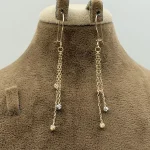 گوشواره آویز گوی البرنادو سه رنگ