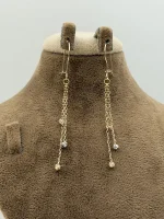 گوشواره آویز گوی البرنادو سه رنگ