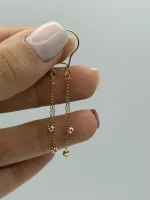 گوشواره آویز گوی البرنادو تک رنگ - Image 2