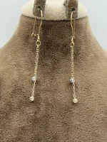 گوشواره آویز گوی البرنادو دو رنگ