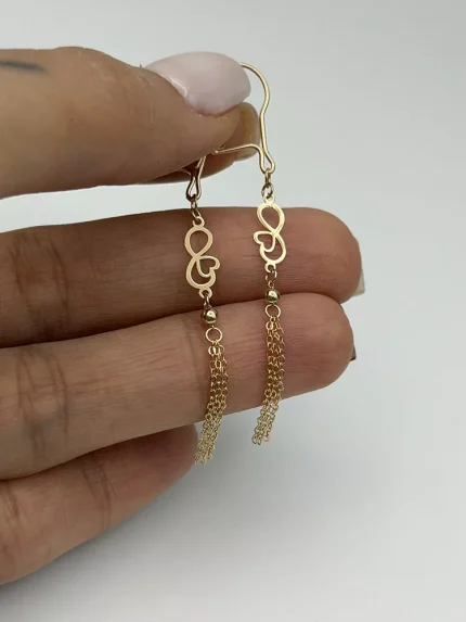 گوشواره آویز بی نهایت و قلب